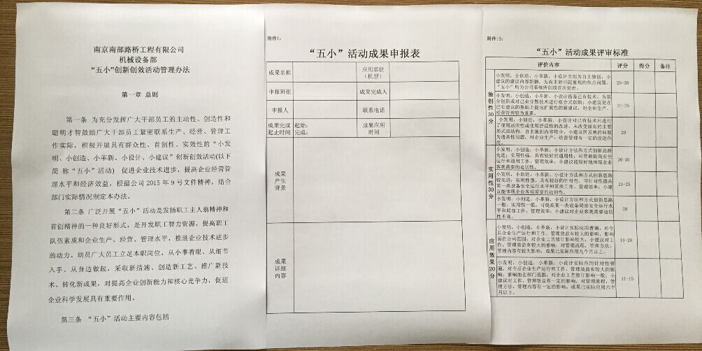 設(shè)備部開展“五小”活動(dòng)半年度評比